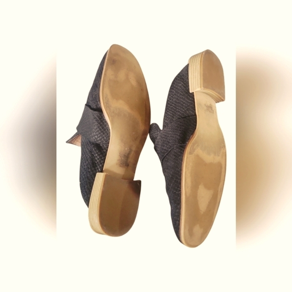 Free People At Ease Snakeskin Embossed Suede Leather Black Slip on Mules Sz 40 - Picture 7 of 9